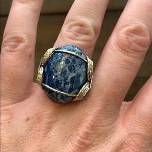 RONALDO custom blue lapis ring